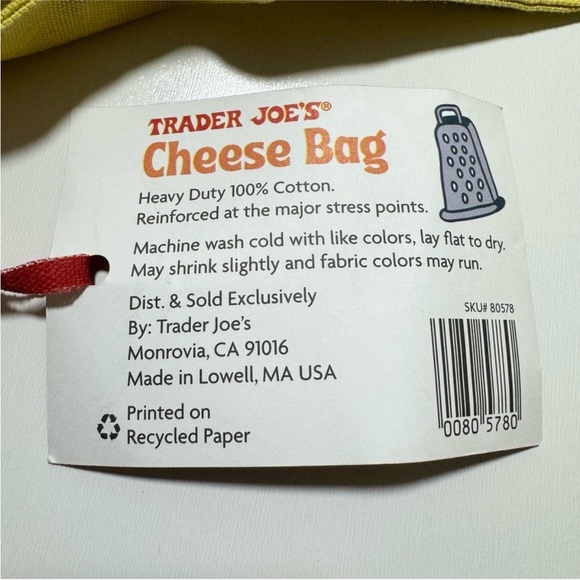 Trader Joe's Cheese Tote Bag - Picture 6 of 6